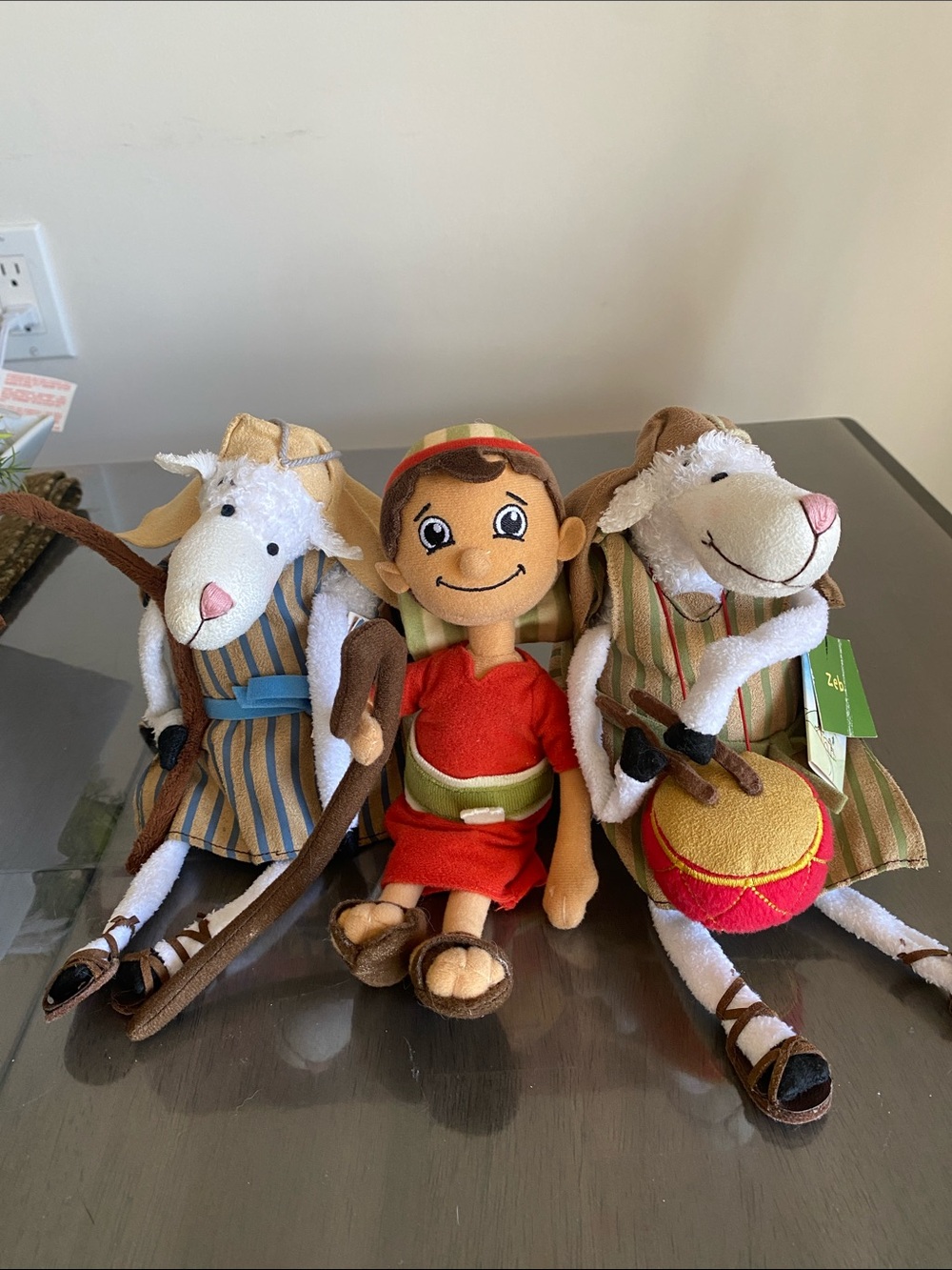 Hallmark Advent Nativity Shepherd & Sheep Zeb & Jake plush beanie decoration